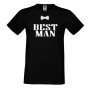 Мъжка тениска за ергенско парти BEST MAN bowtie за КУМ с папионка, снимка 2
