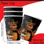 Five Nights at Freddy's Freddy Фреди нощи 10 бр картонени парти чаши чашки парти рожден ден, снимка 1