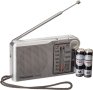 Panasonic RFP-150D AM/FM преносимо джобно радио с батерии (сребристо/мат), снимка 1 - Радиокасетофони, транзистори - 42983296