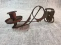 Старинен бронзов конзолен свещник , снимка 1