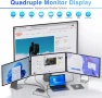 Докинг станция MOKiN за 4 монитора, 16 в 1 USB C с 2 HDMI, DP, 100W PD, USB 3.1/3.0/2.0, RJ 45..., снимка 5
