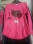 Туника блуза с дълъг ръкав има сърца и айфелова кула, снимка 1 - Детски комплекти - 33574388