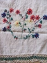 Кърпа, месал, ръчна бродерия и дантела, 144х30см., снимка 3
