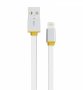 Нов кабел за данни EMY за iPhone 5/6/7/8..., 1 метър, бял