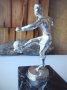 Статуетка футболист , мраморна основа , снимка 2