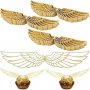 10 бр златни крила крилца брокатен картон украса декор кръщене парти бонбони Фереро Роше