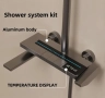 Луксозна Душова Система „Пиано Клавиш“ с LED Амбиентна Лента и Дигитален Термометър, снимка 1