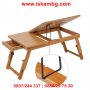 Бамбукова маса за лаптоп с охладител Bamboo Table, снимка 9