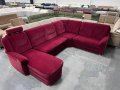 ПРОМОЦИЯ!!! Червен ъглов диван от плат с ф-я сън и ел.лежанка "SC Classic", снимка 8
