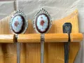 Красиви лъжички за чай/кафе с дървена стойка за стена от Англия, снимка 3