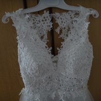 Булчинска/Сватбена рокля -  Официална/Елегантна бяла рокля, снимка 8 - Рокли - 33677693