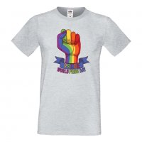 Мъжка тениска Pride World Day multicolor Прайд,Празник.Повод,Изненада, снимка 7 - Тениски - 37105142