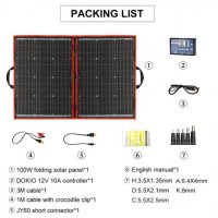 DOKIO™ 18V 110W 2X Сгъваем Слънчев Панел Соларен Комплект 12V10A Контролер Гъвкав Монокристал Хибрид, снимка 5 - Къмпинг осветление - 39209255