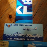 лот от различни самолетни билети и една брошура на KLM, снимка 5 - Колекции - 38189387