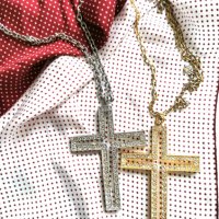 Koлие  кръст  златисто, снимка 4 - Колиета, медальони, синджири - 32875197
