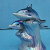 Порцеланова статуетка - делфини, снимка 1 - Антикварни и старинни предмети - 40061061
