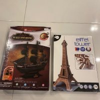 3D детски пъзели пиратски кораб и Айфеловата кула, снимка 1 - Игри и пъзели - 43158350