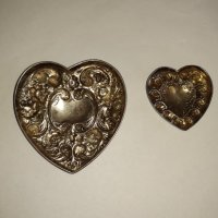 Много стари сребърни съдове - сърца . Сребро , МАРКИРАНИ, снимка 6 - Антикварни и старинни предмети - 43281172