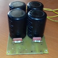 Токоизправителен блок с кондензатори, двуполярно захранване до 40V, за транзисторен усилвател, снимка 6 - Друга електроника - 43790320