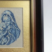 гоблен богородица с младенеца 1/1, снимка 4 - Гоблени - 11511592