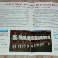 Англия - ФРГ /Германия/ четвъртфинал за европейско първенство оригинална футболна програма от 1972 г, снимка 4 - Други ценни предмети - 20543696