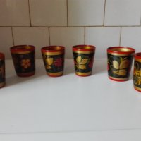 Руски дървени чаши., снимка 6 - Декорация за дома - 39394315