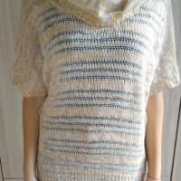 Плетена блуза в бежово, снимка 2 - Блузи с дълъг ръкав и пуловери - 27456038