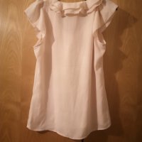 Нова елегантна блуза с панделка 40 размер розова, снимка 2 - Корсети, бюстиета, топове - 32326837