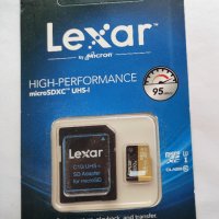 Lexar ® High-Performance 1800x microSDHC™/microSDXC™ UHS-I карти, снимка 1 - Карти памет - 38187852
