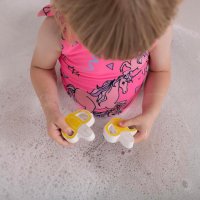 Splish Splash Комплект играчки за баня за малки деца - плаващи банани и бананови листа, снимка 7 - Образователни игри - 43941645