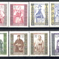 Полша, 1960 г. - пълна серия чисти марки, носии, 1*41, снимка 1 - Филателия - 43610868