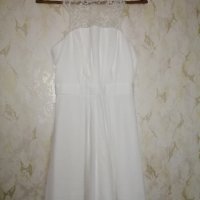 Елегантна дамска рокля с дантела в бял цвят р-р S/M - марка Elise Ryan, снимка 5 - Рокли - 43324748