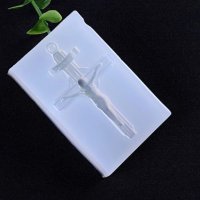 кръст си Исус силиконов молд форма фондан смола колие висулка ръчна декор, снимка 2 - Форми - 37725979