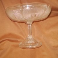 19 век стъклена фруктиера бонбониера прозрачно стъкло, снимка 1 - Антикварни и старинни предмети - 39409813
