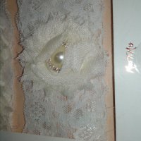 Нови в опаковка к-т два бели  жартиера - дантела с перли, снимка 6 - Сватбени аксесоари - 33272749
