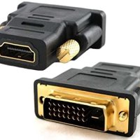 Преходник от DVI-HDMI Digital One SP01009 от DVI(м) към HDMI(ж)черен Адаптер DVI-HDMI Black, снимка 1 - Кабели и адаптери - 40254801