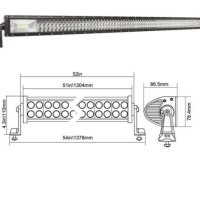  Лед Бар 7D LED BAR, Диоден Лед Бар 729w-132см, 12-24волта , снимка 3 - Аксесоари и консумативи - 30938765