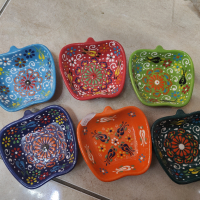 Турска керамика ,ръчна изработка(чаши,чинии,купи,канички,пепелници, подложки), снимка 5 - Други - 44858186