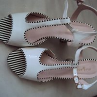 Лачени красиви сандали с ток на Мат-Стар, снимка 2 - Сандали - 26821720