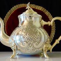 Старинен марокански чайник,кана,маркиран. , снимка 2 - Антикварни и старинни предмети - 37996850