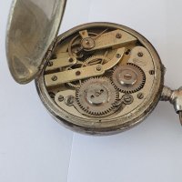 Антикварен сребърен джобен часовник Cilindre Remonteur, снимка 7 - Антикварни и старинни предмети - 38480273