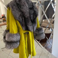 Дамско палто сибирска лисица и лама С, М,Л, снимка 2 - Палта, манта - 38538105