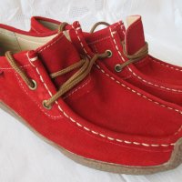 Червени дамски , много удобни мокасини, снимка 3 - Дамски ежедневни обувки - 26582293
