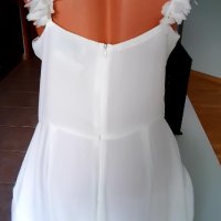 *Бяла рокля с волани., снимка 3 - Рокли - 37784193