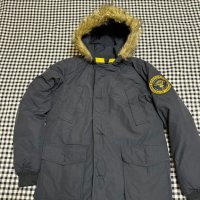 SuperDry Rescue BLue мъжка пухена зимна парка размер С, снимка 2 - Якета - 43434762