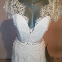 Булчинска сватбена дълга бяла рокля Asos, нова, с етикет, р-р S, снимка 13 - Рокли - 37487233