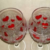 Ръчно рисувани и декорирани чаши за вино, снимка 16 - Чаши - 33593595