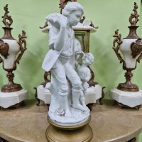 Красива антикварна колекционерска италианска фигура статуетка от порцелан , снимка 3 - Статуетки - 43669927