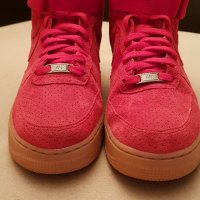 Original NIKE AIR FORCE 1 High '07 Red Suede, снимка 6 - Кецове - 35202178