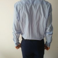 Мъжка риза светло син цвят, снимка 4 - Ризи - 26253587